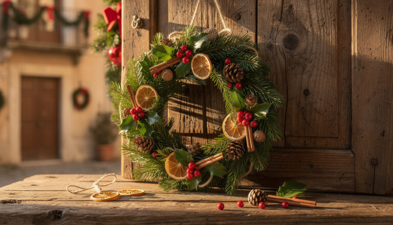Maak je eigen natuurlijke kerstkrans.