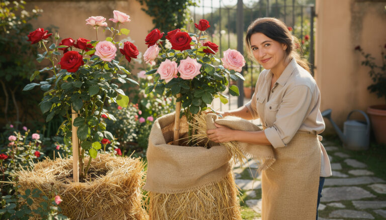 Zo bescherm je je rozen tegen de winter.